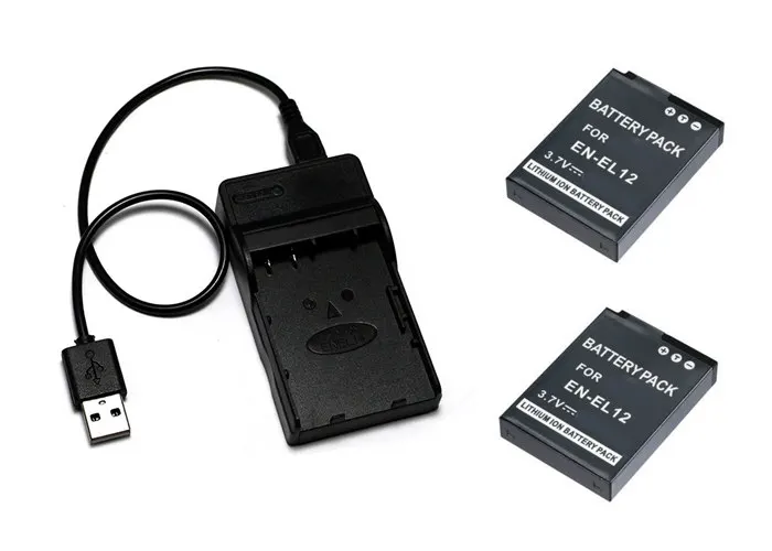 EN-EL12 ENEL12 EL12 Батарея+ USB Зарядное устройство для цифровой камеры Nikon Coolpix S6100 S6000 S800c S1000pj S1100pj S1200pj AW100 AW110 AW120 A900