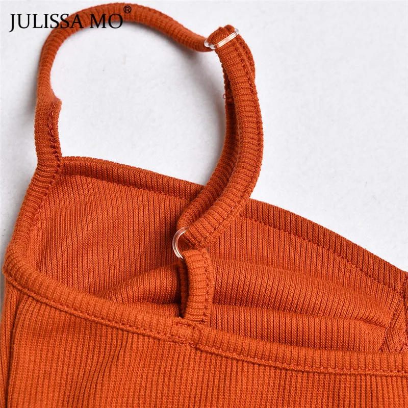 JULISSA MO черный топ на пуговицах спереди на бретельках боди для женщин с высокой талией без рукавов комбинезон осень Эластичный минималистичный боди