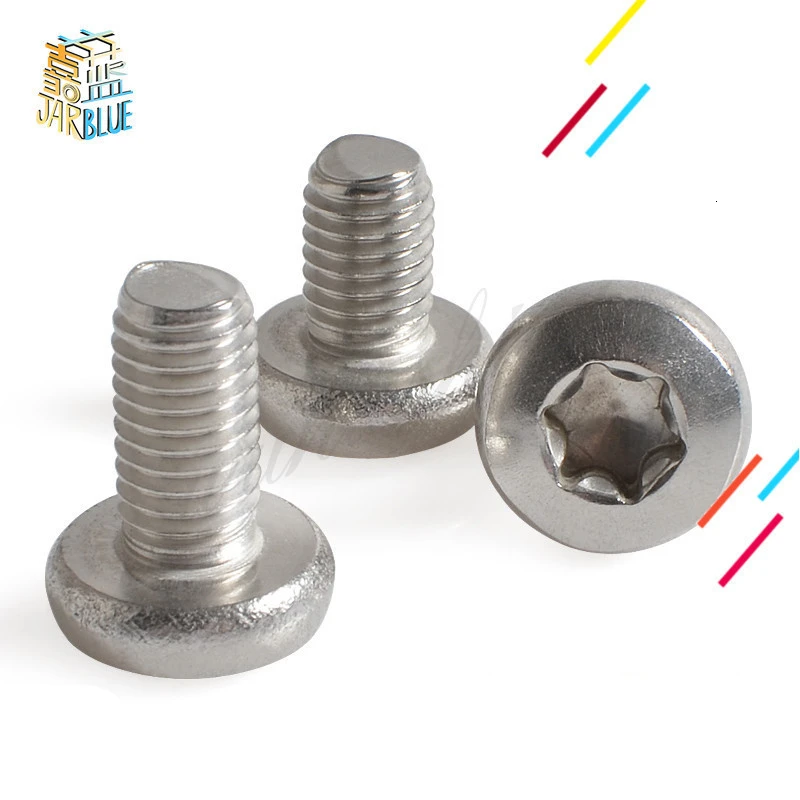 Torx pan round head screw GB2672 SUS304 M2 M2.5 M3 M4 M5 M6 six lobe 304 stainless steel pan head torx machine security screw