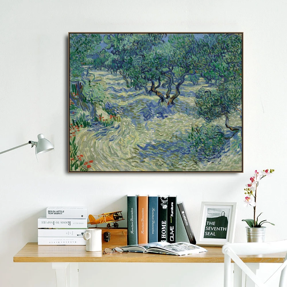 Оливковый сад Винсента Ван Гога плакаты и печать холст живопись, каллиграфия настенные картины для гостиной спальни домашний декор