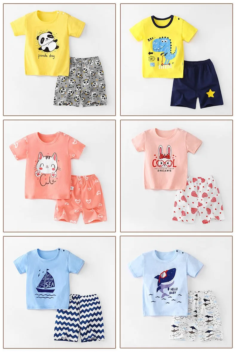 baby clothing sets	 Toddler Baby Girl Clothing Sets Tshirts Pants Suit Kids Short Sleeve For Summer Outfits Baby Children Costume Girls 0-6 Pajamas baby essentials clothing sets