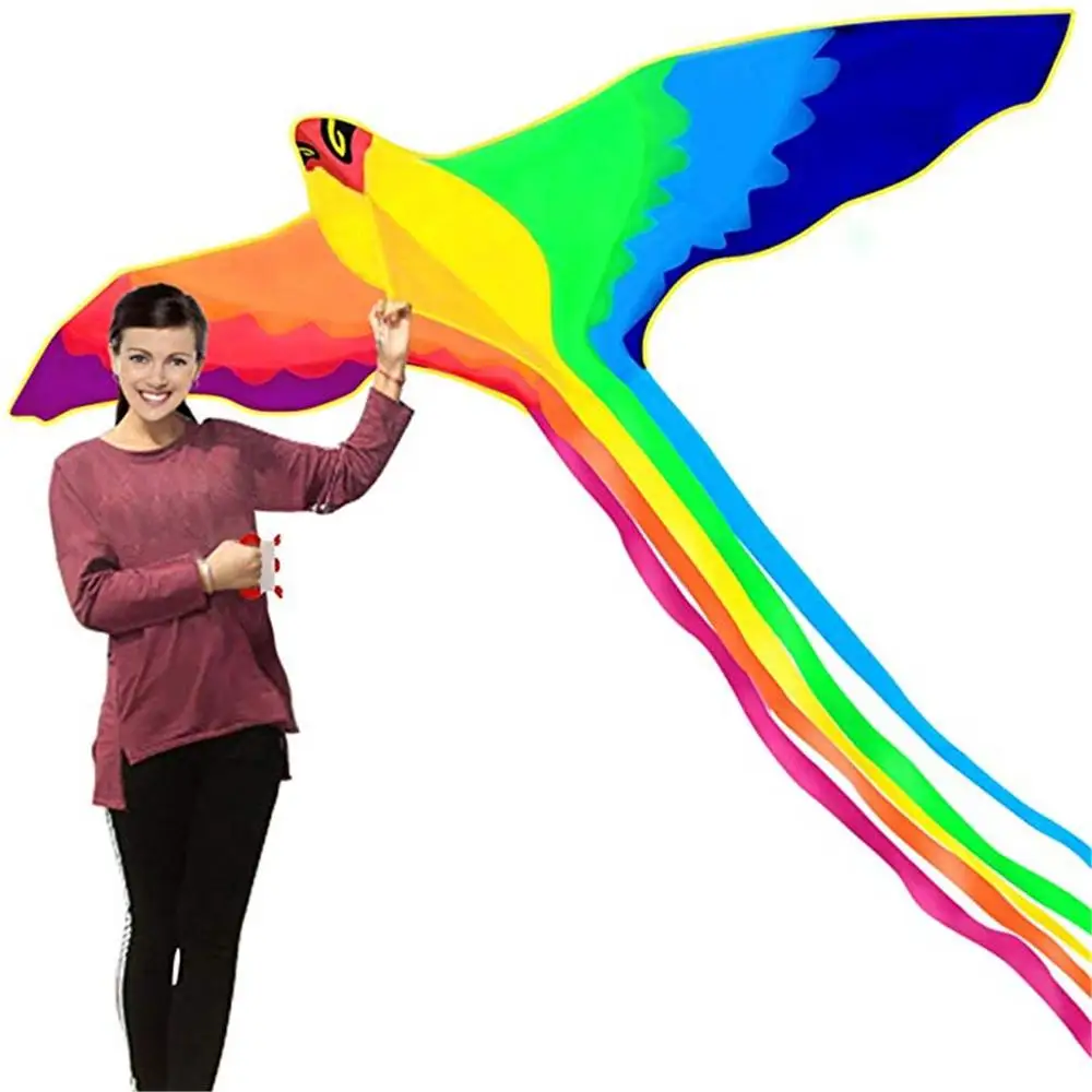 

Phoenix Kite With Long Colorful Tail With Handle Line Outdoor Fun Kids Toy