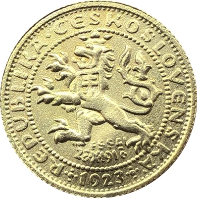 1923 Чехословакии 1 Дукат копия монет 20 мм