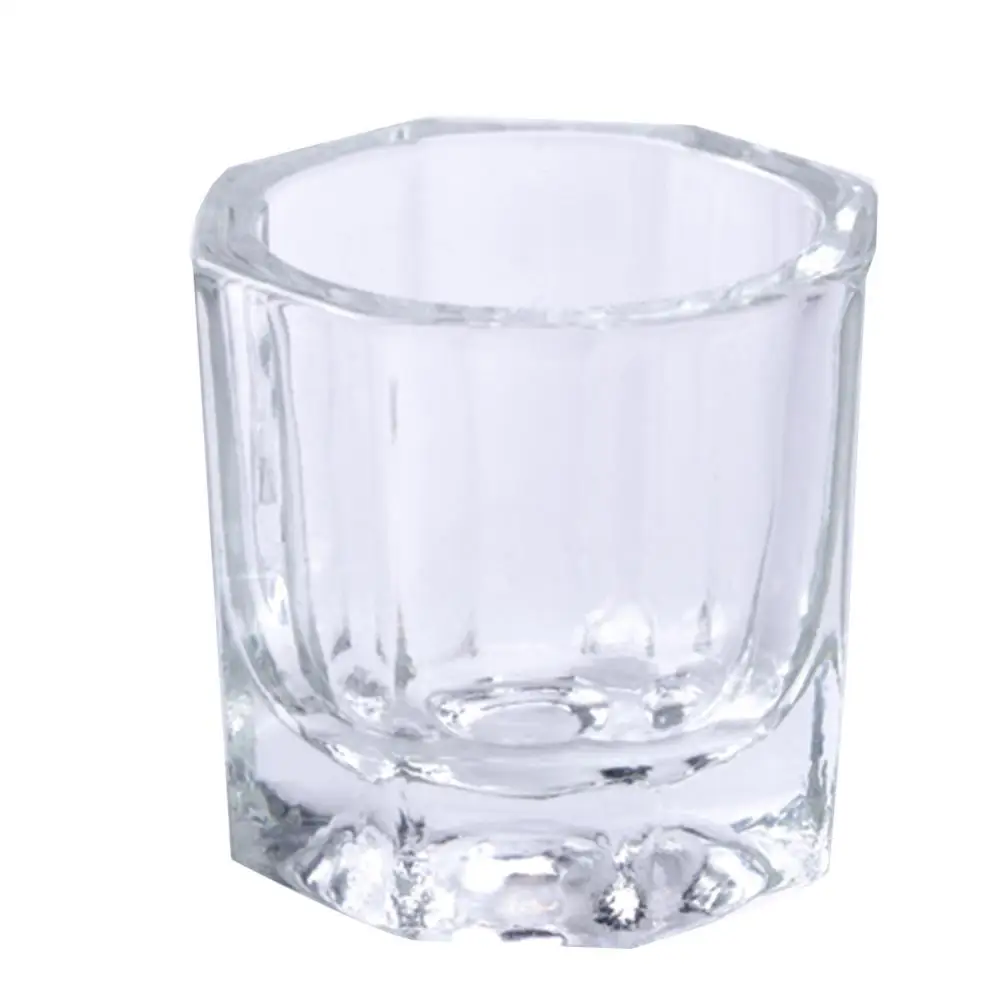 Cup Glasses of Wine Glasses Transparent Glass Bowl Cup Acrylic Powder Container Nail Manicure Salon Tools