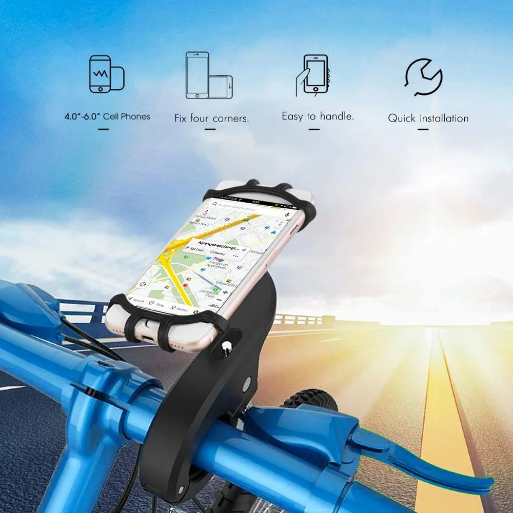 Велосипедный держатель телефона Подставка универсальный скутер велосипедный Мотоцикл держатель телефона зажим колыбели для iPhone Xs Xr X 8 7 samsung S10 9 8Plus