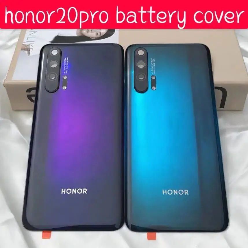 Honor 20 Задняя крышка батареи стеклянная панель двери корпус чехол для huawei Pro +