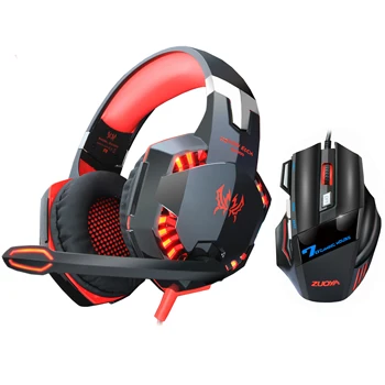 

Game Headset+Gaming Mouse Headphones Stereo with microphone Earphone USB wired adjustable DPI Mice for PC gamer