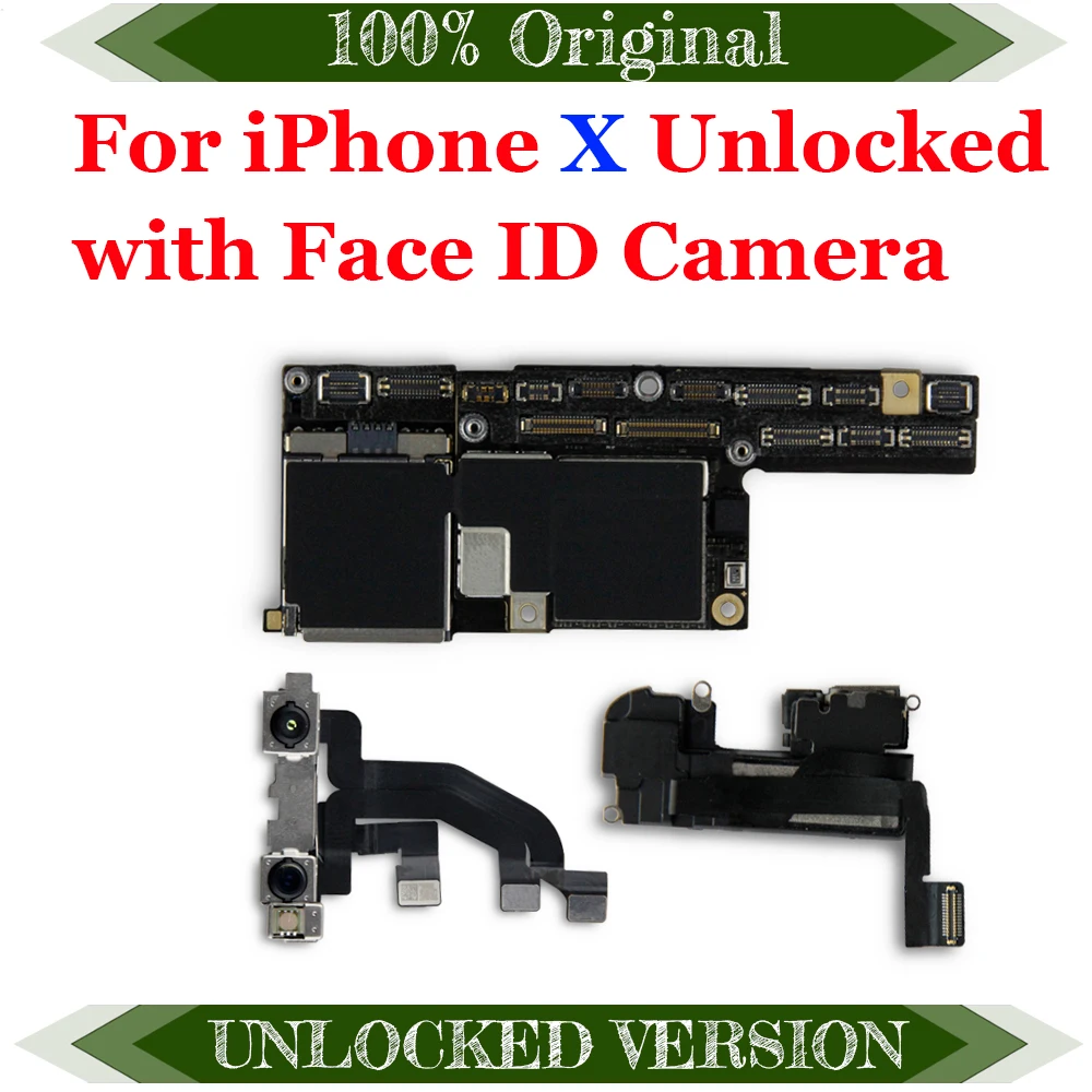 Factory unlocked for iphone X motherboard without with Face ID,Free iCloud for iphone x Mainboard with IOS System Logic board|Mobile Phone Antenna| - AliExpress