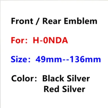 

High quality Acrylic Black Silver Red 3D H Logo Car Front Head Hood Bonnet Emblem Rear Tail Bumper Trunk Boot Mark Badge Styling