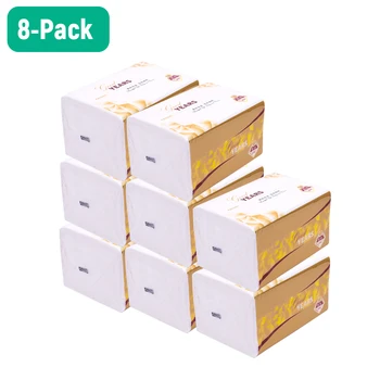 

8-Pack 420pcs/Pack 4-Ply Tissues Facial Tissue Rectangular Tissue Paper Hand Towel Tissues Paper Towels Paper Sheets Tissues
