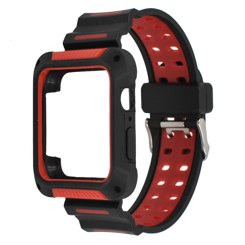 

Watch Strap Accessories For Apple Anti-fall Protective Shell Strap Silicone Belt For Apple Watchstrap Replacement Wristband 1sh