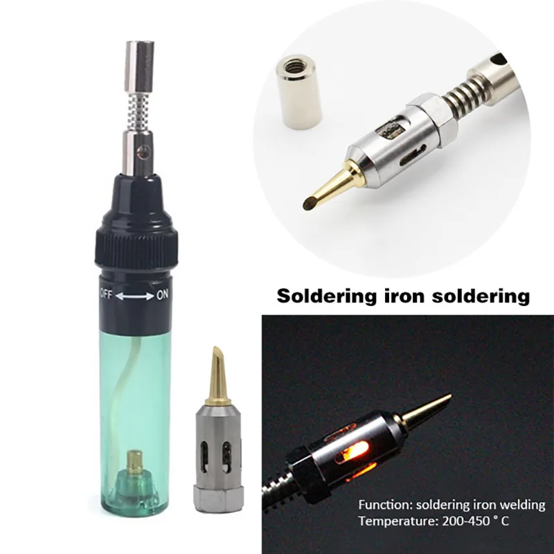 

1300 Celsius Butane Gas Welding Soldering Irons Welding Pen Burner Blow Cordless Butane Tip Tool Multi-funcation