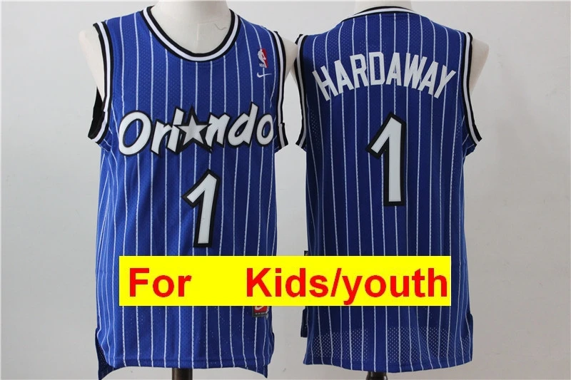Коричневый Orlando Tracy McGrady Anfernee Peny Hardaway шакиль О 'Нил Аарон Гордон Молодежные баскетбольные майки для детей - Цвет: Коричневый