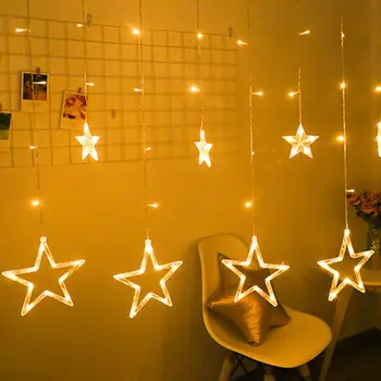 

2.5M 138 Leds Star Moon Fairy Lights Christmas String Light Garland Led Home Star For Wedding/party/birthday/garland Decor