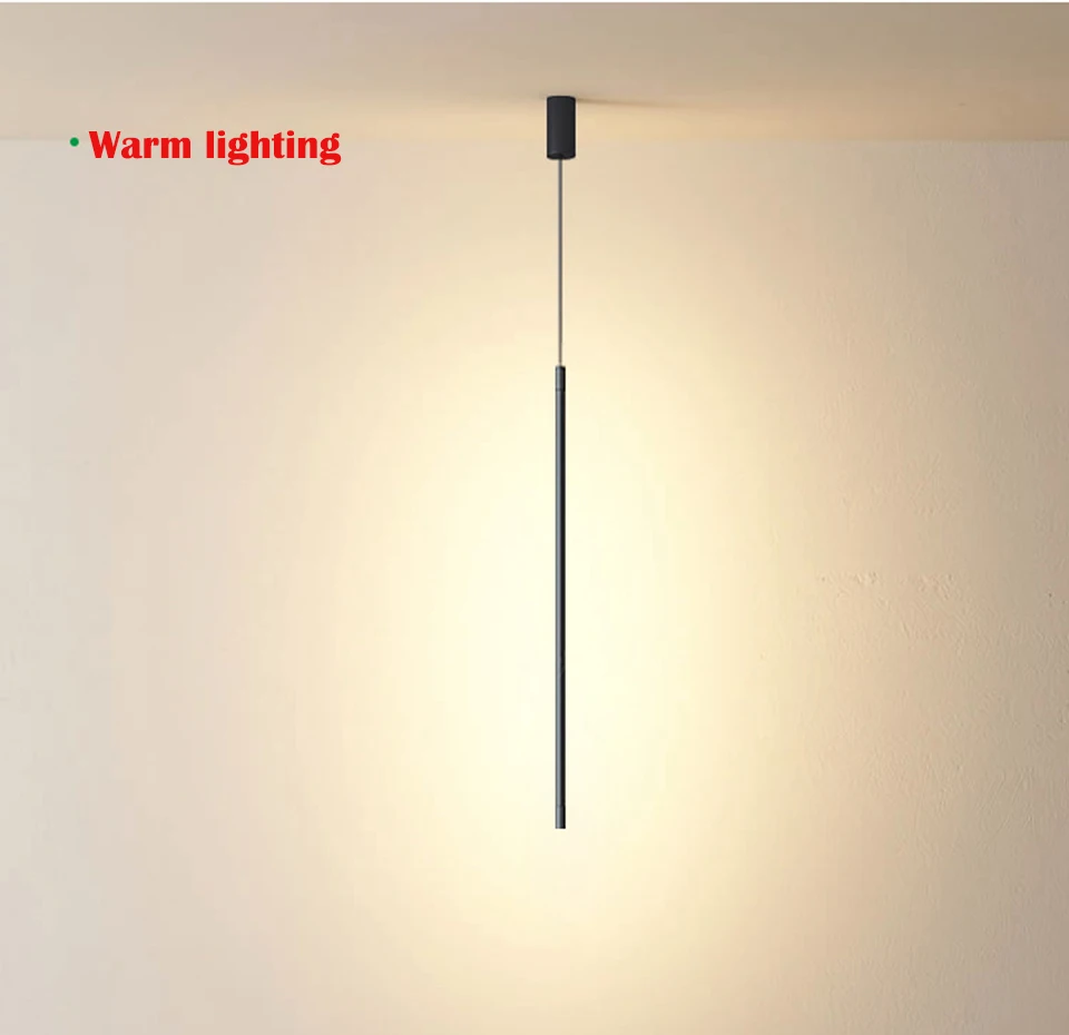 Nordic simple LED Long Hanging Line chandelier Living Room Sofa Background Wall Light Bedroom Bedside Floor Lamp