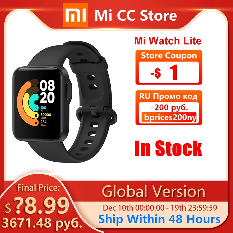  Xiaomi Mi часы Lite GPS браслет для занятий спортом пульсометр спортивные умные часы 1,4 дюймов Bluetooth 5,0 Redmi часы глобальная версия 