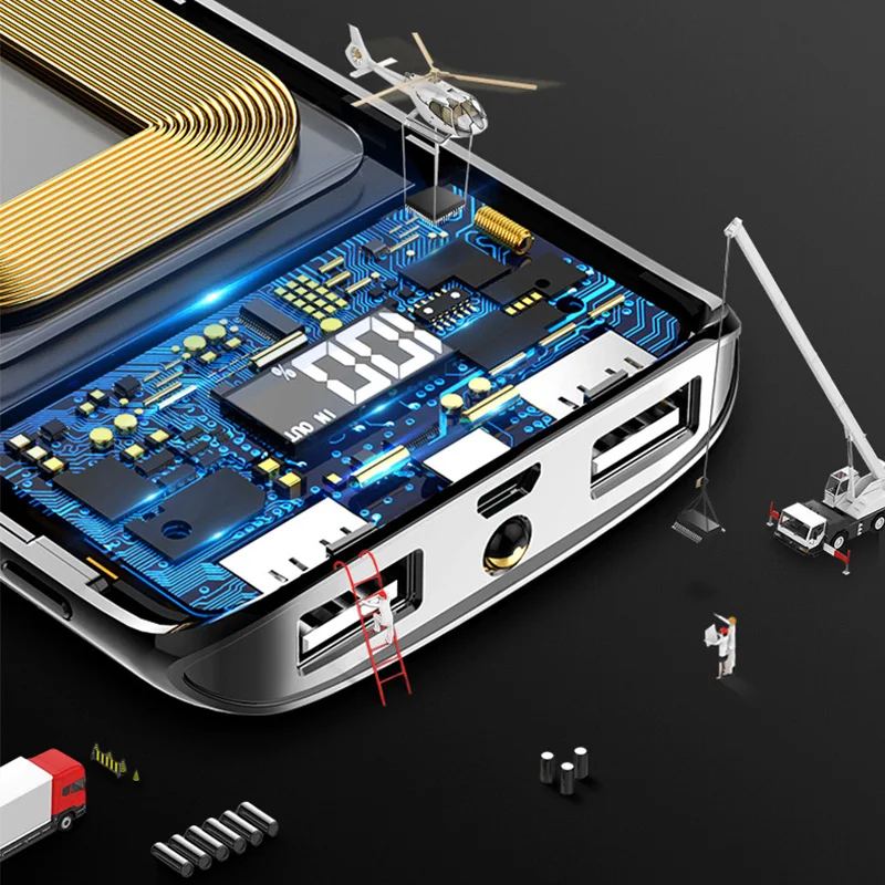 Внешний аккумулятор, 20000 мА/ч, портативная зарядка, повербанк, мобильный телефон, Внешнее зарядное устройство, внешний аккумулятор, 20000 мА/ч, для Xiaomi Mi