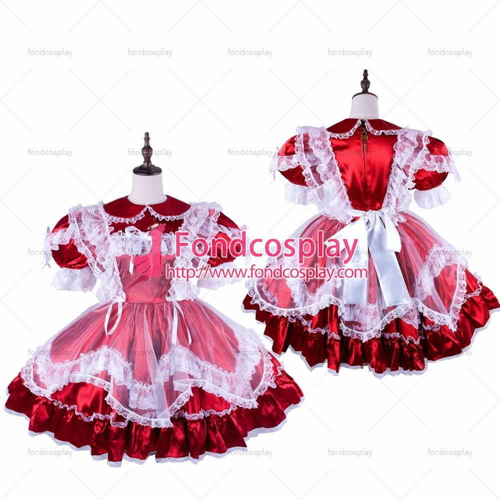 lockable sissy maid satin full long dress cross dressers tailor-maid 00 lockable sissy maid satin full long dress cross dressers tailor-maid 00
