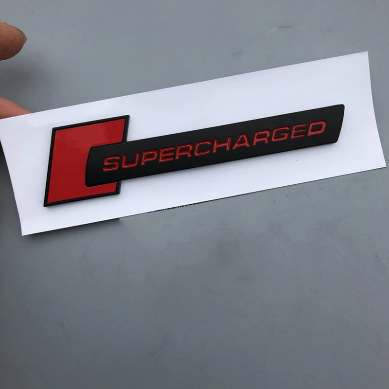 Красно-черный Алмазный Блок, значок, текстовая Эмблема Для Audi SUPERCHARGED A4 A5 A6L Q3 Q5 Q7, автомобильный Стайлинг, багажник, крыло, логотип, наклейка