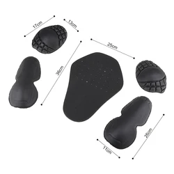 5Pcs Motocross Shoulders Elbows Back Protectors Motorcycle Jacket Lining Protector Pad Protection Insert Pad Racing Safty Gear