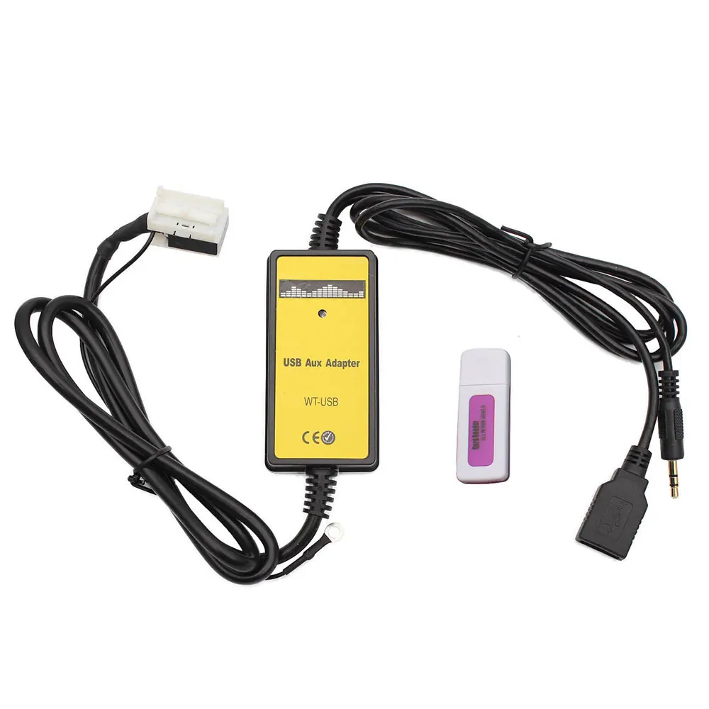 Прочный авто Интерфейс адаптер аудио автомобиля на входе 12P AUX 1 комплект MP3 кабель Профессиональный Интерфейс адаптер для VW Audi Skoda