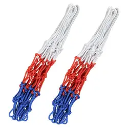 Color Block All-Weather Heavy Duty Professional Basketball Hoop Net Anti Whip Indoor Outdoor Replacement Basketball Net