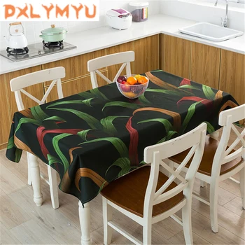 

Waterproof Tropical Plants Printed Tablecloth Square Table Cover Tea Table Cloth Rural Rectangular Cover Cloth Home Decoration