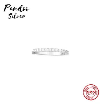 

Pandoo Fashion Charm Sterling Silver Original 1:1 Copy,Single Silver Single-Line Clip Earrings Luxury Jewelry Gift For Female