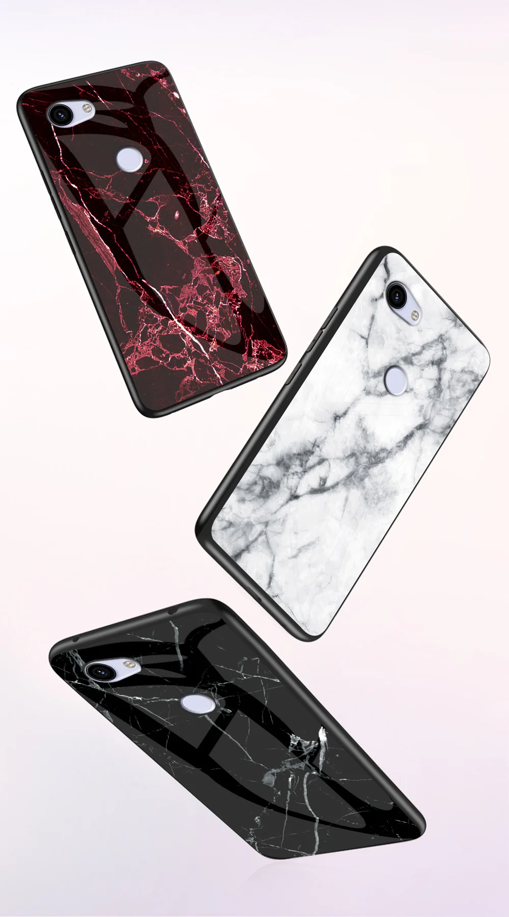 Для Google Pixel 3a XL чехол из мрамора, глянцевое закаленное стекло, Мягкий Силиконовый противоударный жесткий чехол для телефона для Google Pixel3a XL чехол