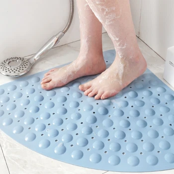 

Anti Slip Mat for Shower Hotel Toilet Fan-shaped Suction Cup Massage Bath Mat Bathroom Accessories