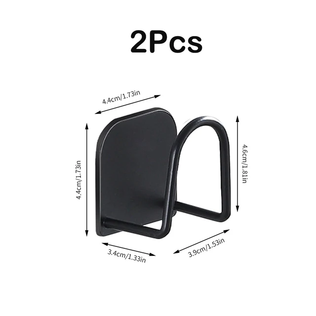Kitchen Stainless Steel Sponges Holder Storage Rack Self Adhesive Sink Sponges Drain Drying Rack Kitchen Sink Storage Stand 3PCS Type B--2PCS Black