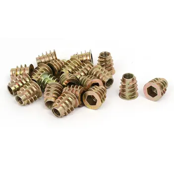 

uxcell M6 x 13mm Hex Socket Head Insert Screws E-Nuts Furniture Fittings 20pcs