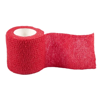 

2" x 5 Yards Self Adherent Adhesive Free Grip Comfort Wrap Cover Tattoo Handle Red
