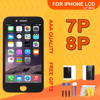 

AAA Quality LCD Digitizer Assembly Display on for iPhone 7P 8P Touch Screen Replacement Black White for iPhone 8plus LCD Module