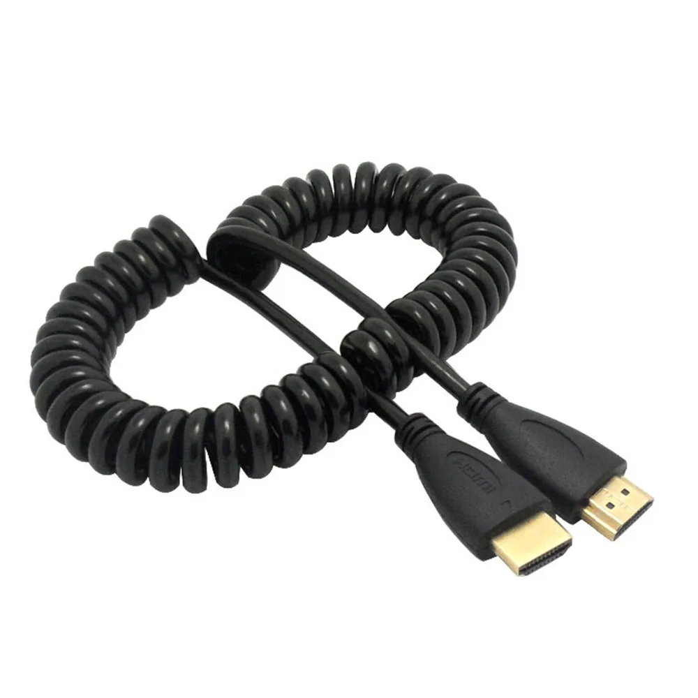 Envoy Gratis HDTV-compatible-a Angle Recto Micro/Mini HDTV-compatible-rizo De Primavera Cable Flexible V1.4 DSLR 0,5 M/2 M