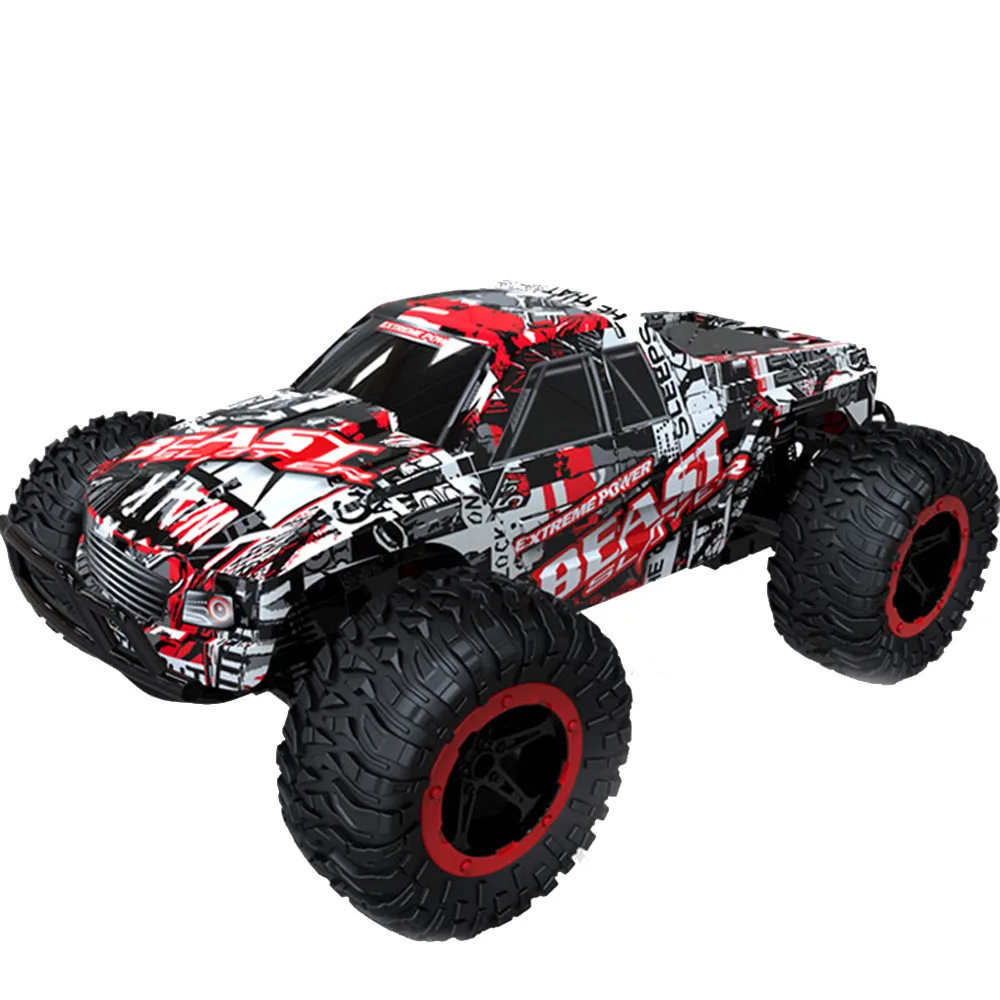 Красный 1:16 2WD высокоскоростной Радиоуправляемый гоночный автомобиль с дистанционным управлением Грузовик внедорожный багги игрушки для детей - Цвет: Красный