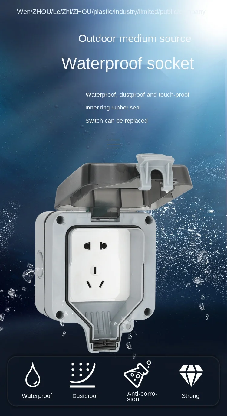 de respingos, exterior, tomada universal, África do Sul, 15A soquete