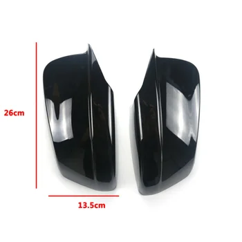 

Auto Rearview Mirror Cover Door Side Kit Black ABS Plastic 51167216369