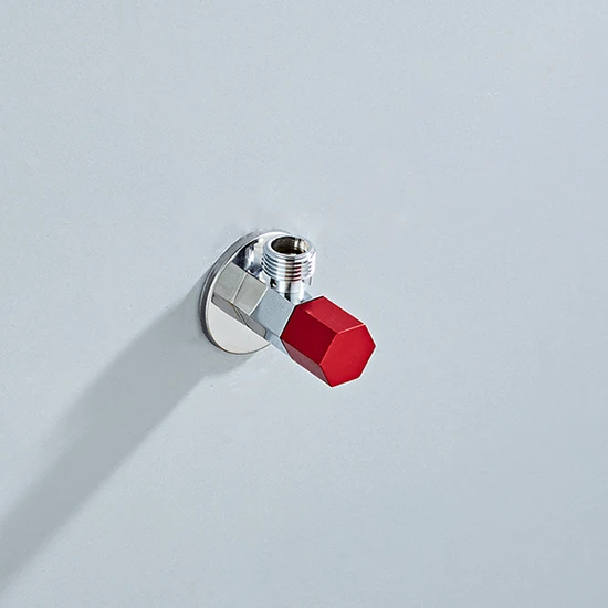 Red angle valve Угловая арматура SUS304 из нержавеющей стали, аксессуары для ванной комнаты, угловой клапан для унитаз раковина, уплотненный треугольный клапан, переключатель воды - Цвет: Red angle valve