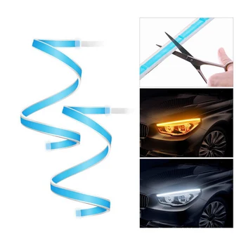 

2 Pcs DRL Daytime Running Lights US Car Lights Accessories Signal Lamp LED Stripes Turn Signal Switchback Indicator