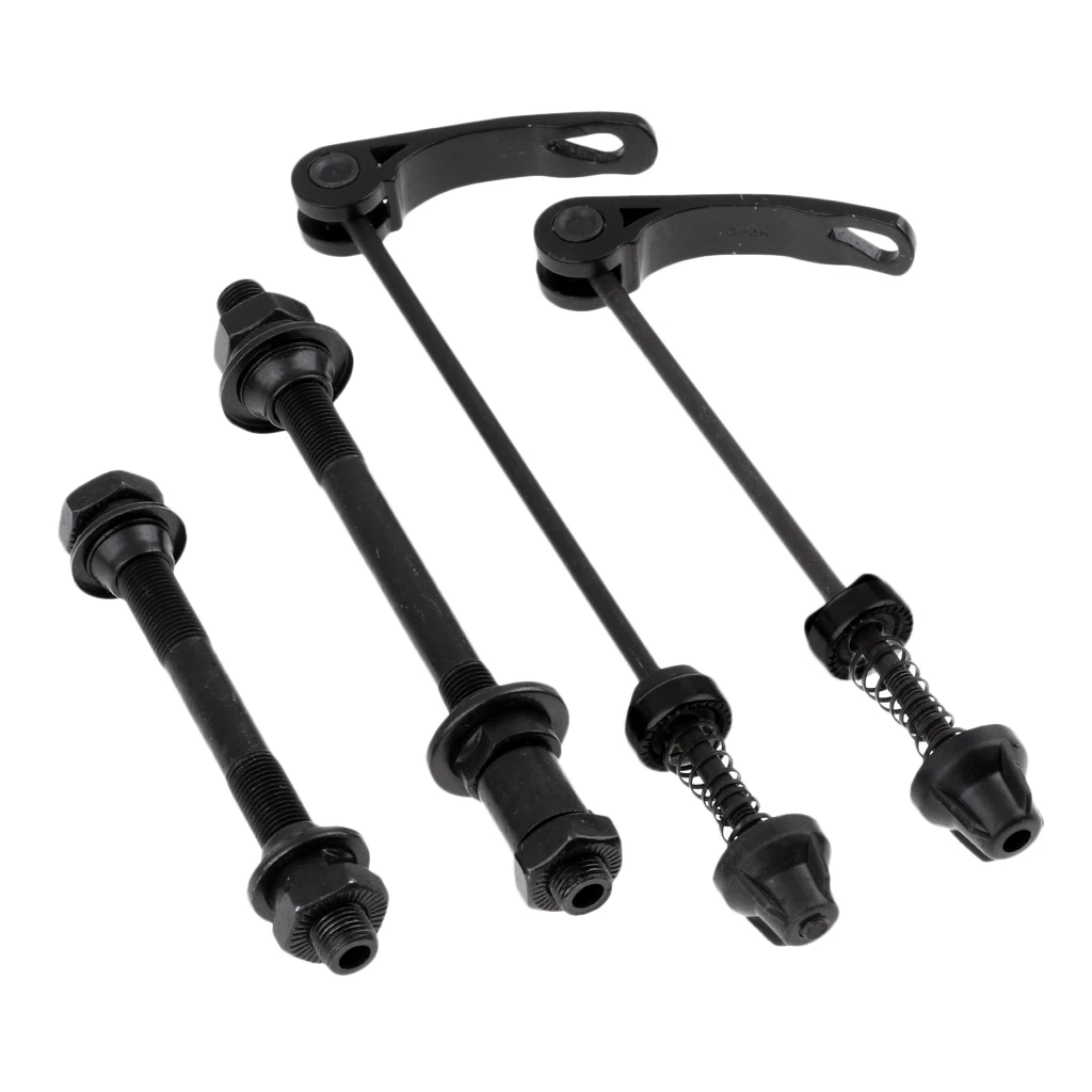 Quick Release Bicycle Hub Road MTB Bike Cycle Front & Rear Axle Hollow Shaft Set