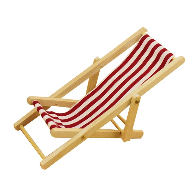 Детские игрушки кукла мини мебель складное пляжное кресло 1/12 деревянный стул