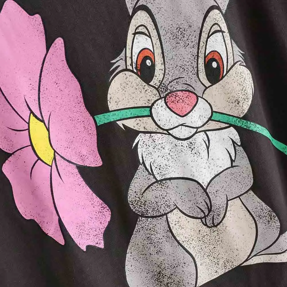 Стильная женская футболка с рисунком кролика Диснея Bambi Повседневный пуловер