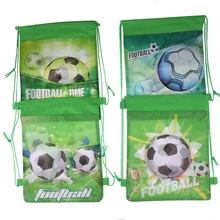 Мультяшный рюкзак на шнурке из нетканого материала, футбольные подарочные сумки на шнурке, Детский рюкзак для мальчиков, обувь, сумки для хранения одежды