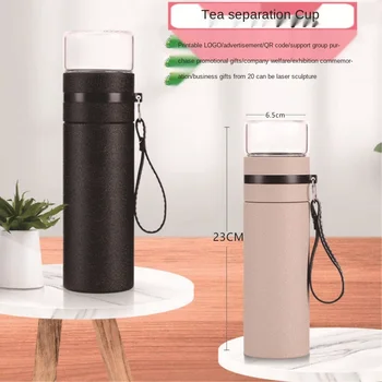 

Tea Water Separation Thermos Portable Double Layer Vacuum Thermos Bottle Outdoor Travel Sports Fashion Insulation Water Bottle