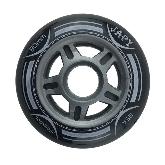 Japy Roller Skate Wheels 4 Pieces / lot 85A 80mm PU Tires Inline Skate Slalom Sliding Skating Wheel SEBA Powerslide Patines roller skating wheels