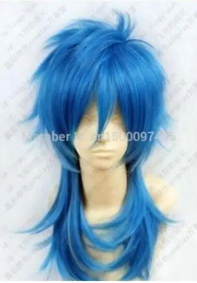 Ювелирный парик горячий! Драматичное Убийство DMMd AOBA Длинные Голубые Mix Косплэй парик