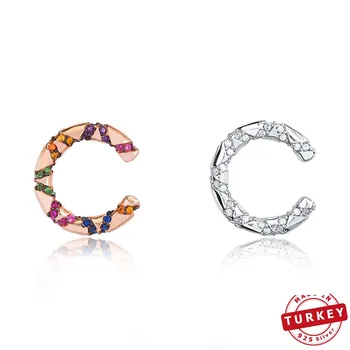 

SPENTA Jewelry Silver Cartilage Earring Handmade Trendy Cartilage Earring Rose Gold And Rhodium Earrig