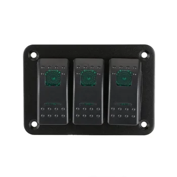 

3 Gang Car Marine Boat Caravan LED Switch Panel Professional Splashproof Rocker Switch Control Panel Waterproof Circuit