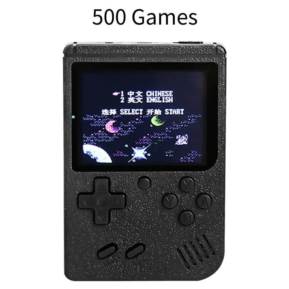 500 Games RS-6 Ретро портативная мини портативная игровая консоль 8 бит 3,0 дюймов цветной ЖК-дисплей Детский Цветной игровой плеер встроенный 168/500 игр - Цвет: 500 Games
